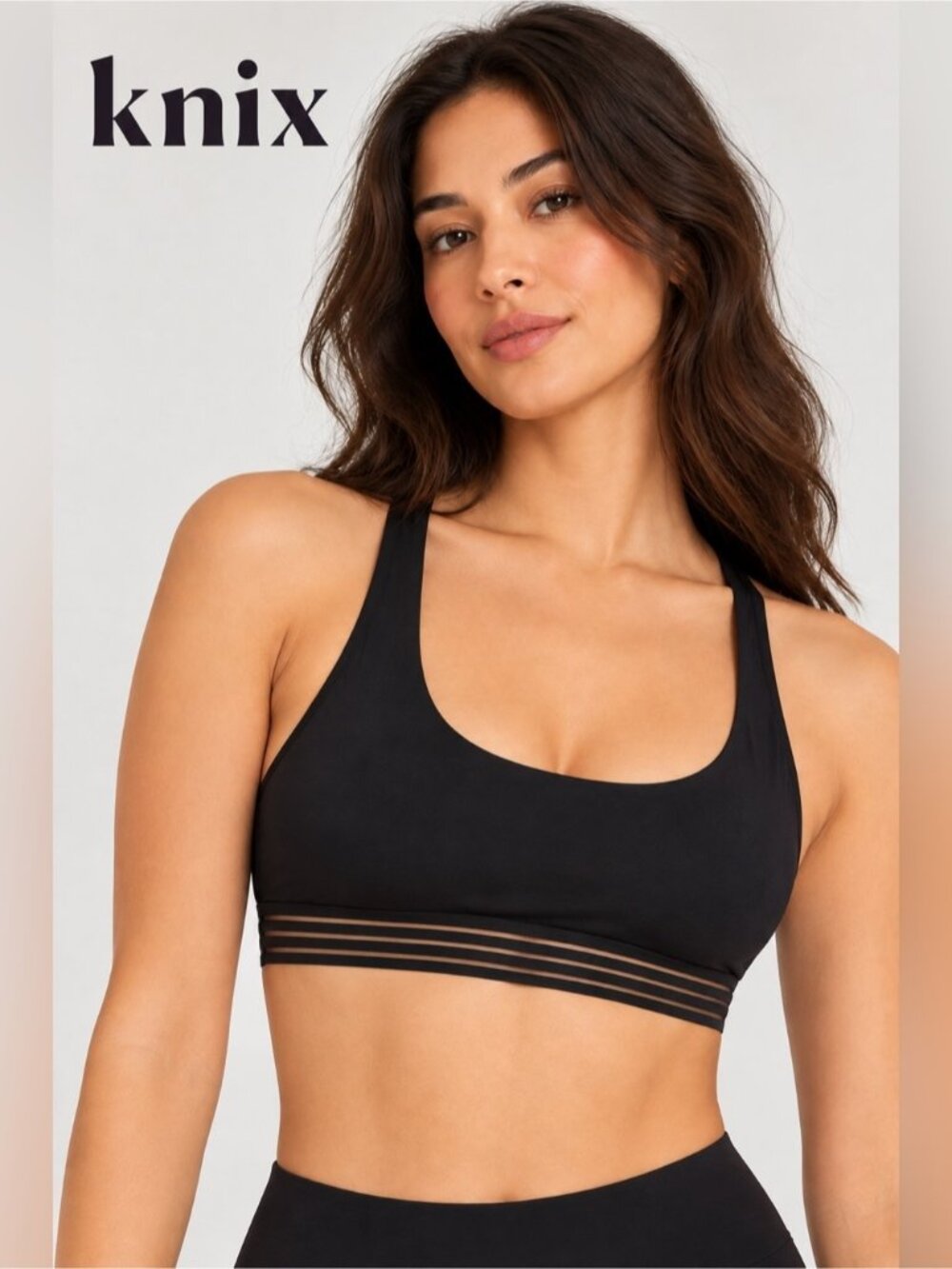 Knix Black Racerback Bralette – Size 3